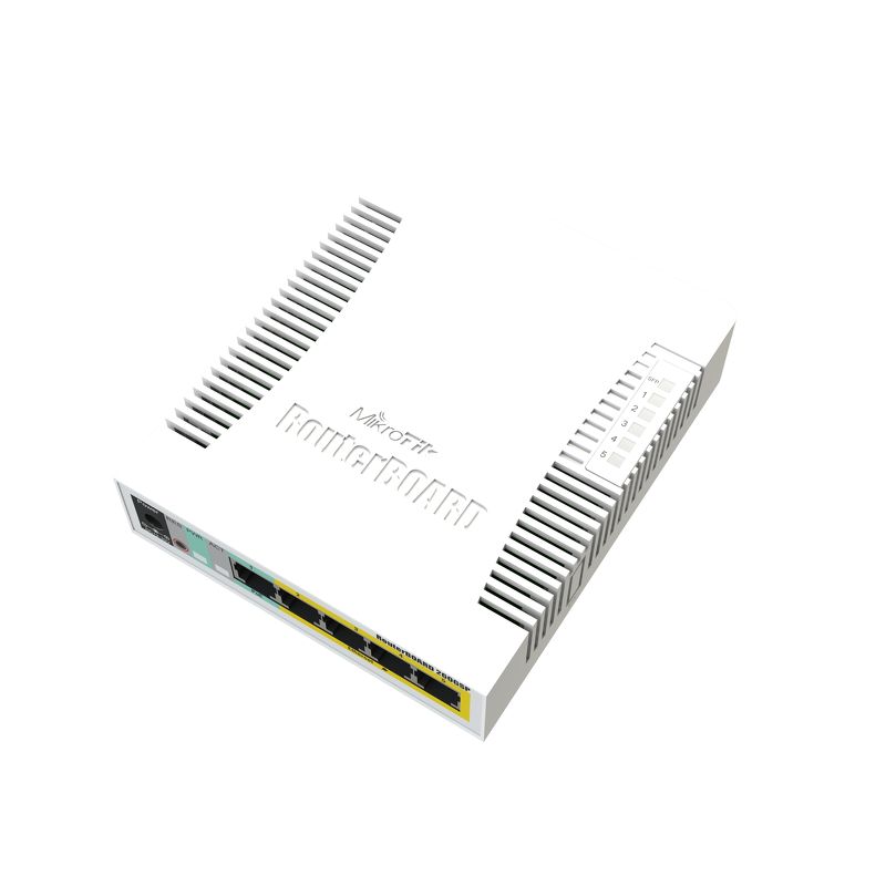 MikroTik RB260GSP, 5xGigabit, SFP, PoE out for four ports, SwOS