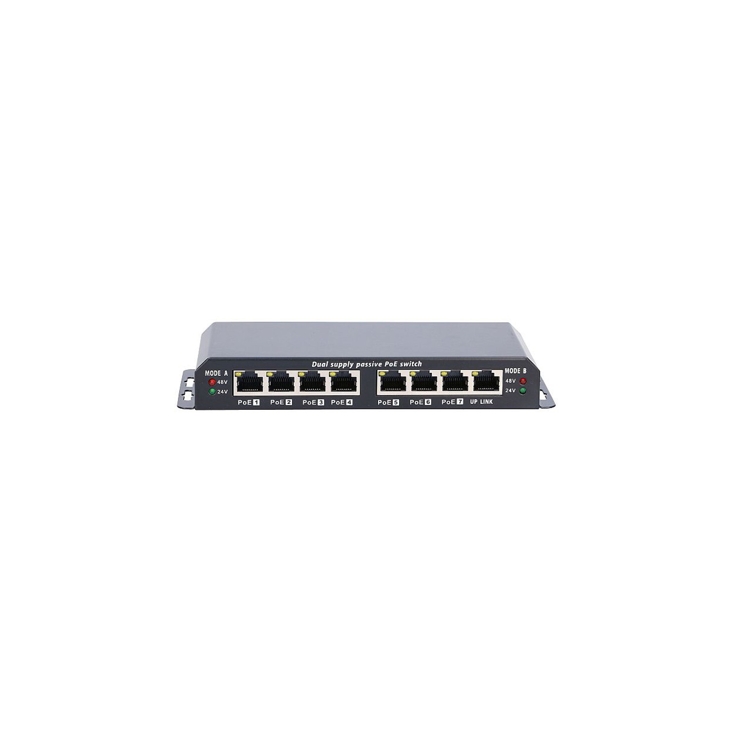 Extralink 8-7 PoE | Switch PoE | 7x 100Mb/s PoE, 1x Uplink RJ45, Power Supply 24V 2.5A