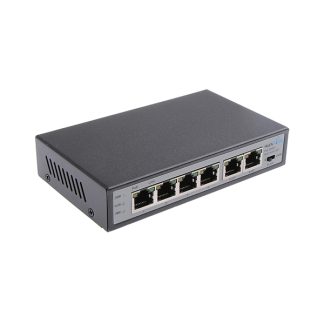 MaxLink PoE switch PSAT-6-4P-250, 6x LAN/4x PoE 250m, 802.3af/at, 65W, 10/100Mbps