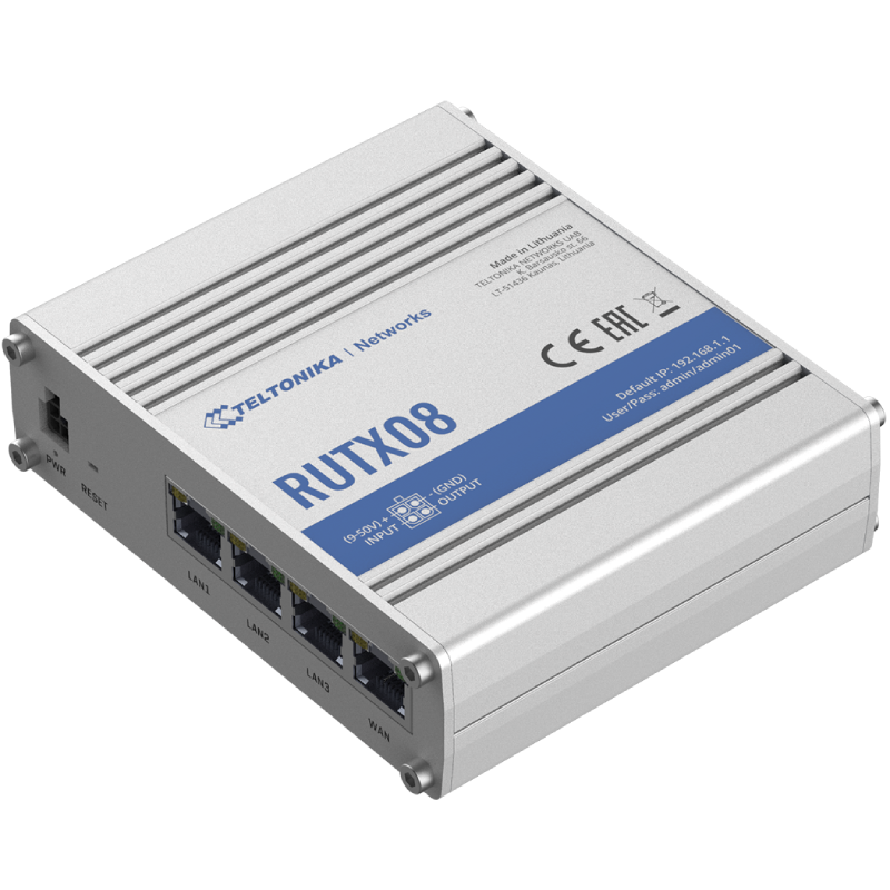 Teltonika RUTX08 wired router Gigabit Ethernet Grey