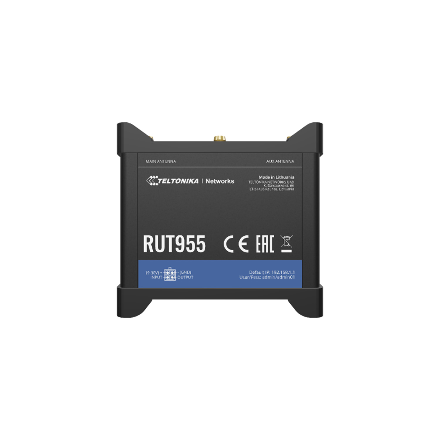 Teltonika RUT955 4G LTE Router, 1xWan, 3xEthernet, 2xSim(Failover), 1xGPS, 2.4GHz Access Point