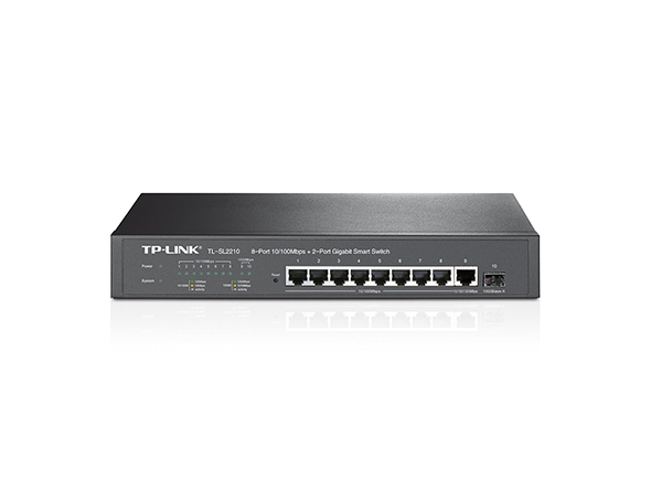 TP-LINK TL-SL2210 V1 8-Port 10/100Mbps + 2-Port Gigabit Smart Switch