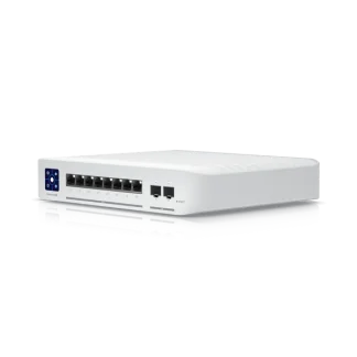 UBIQUITI (USW-Enterprise-8-PoE) UniFi Layer 3, PoE switch with (8) 2.5GbE, 802.3at PoE+ RJ45 ports and (2) 10G SFP+ ports