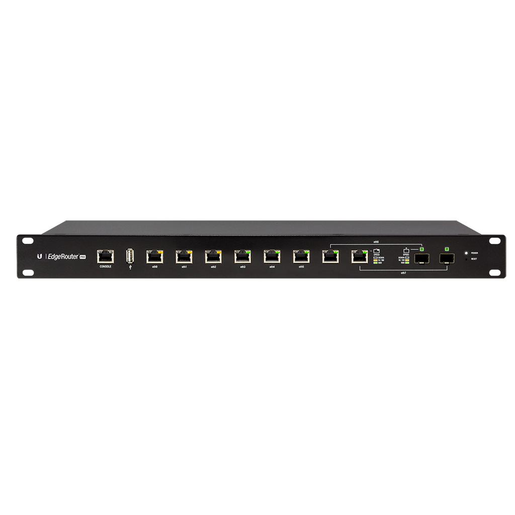 Ubiquiti, EdgeRouter 8 Pro, ERPro-8, 1GHz Dual Core, 2GB DDR3, 4GB Flash, 6xGigabit + 2xGigabit RJ45/SFP