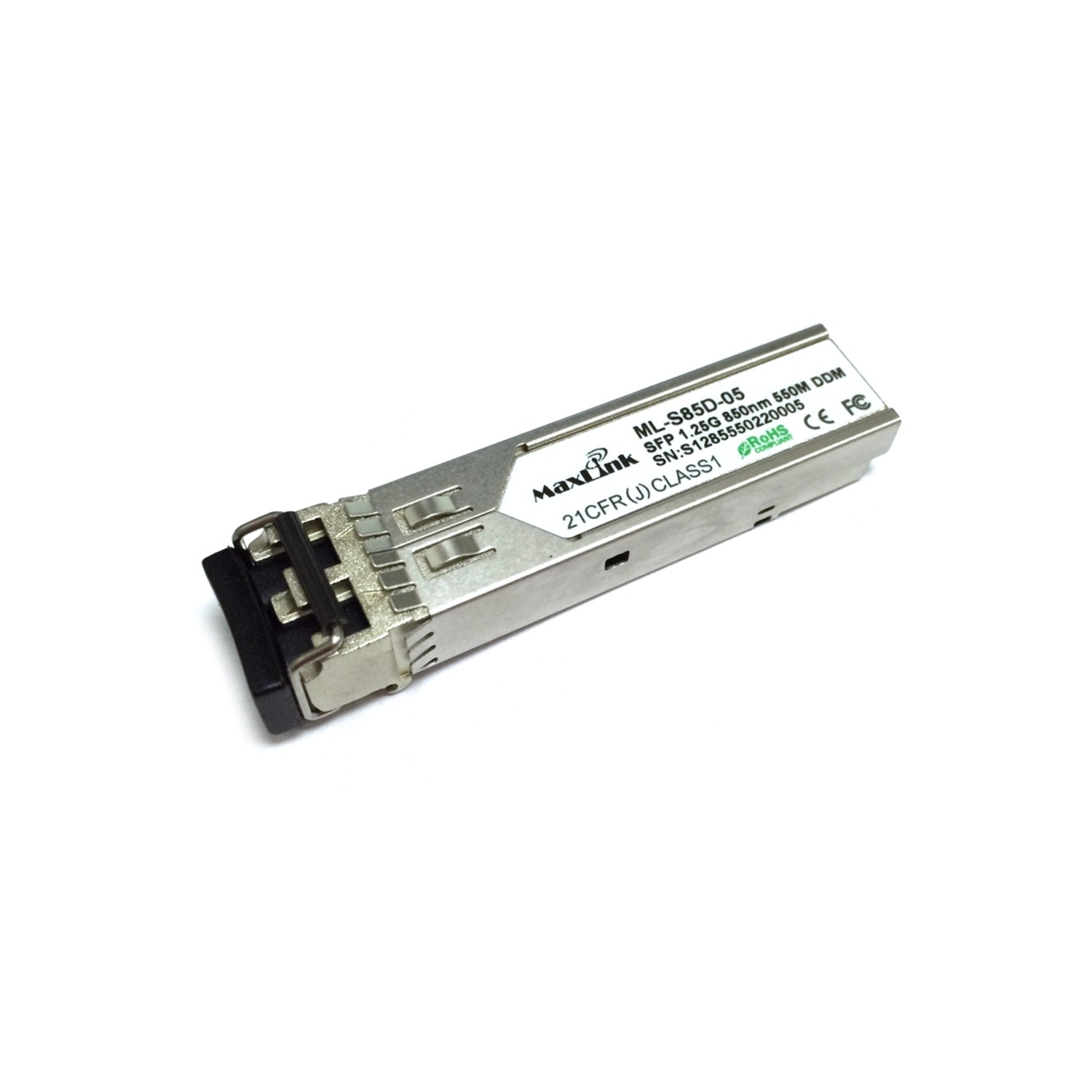 MaxLink ML-S85D-05 1.25G SFP optical module, MM, 850nm, 550m, 2x LC connector, DDM